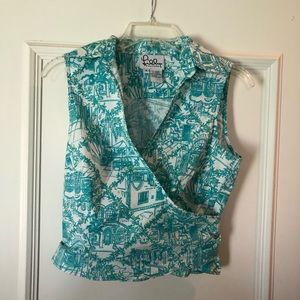 Lilly Pulitzer wraparound blouse